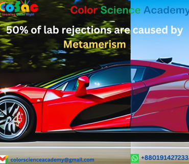 50% of lab rejection causes due to metamerism!